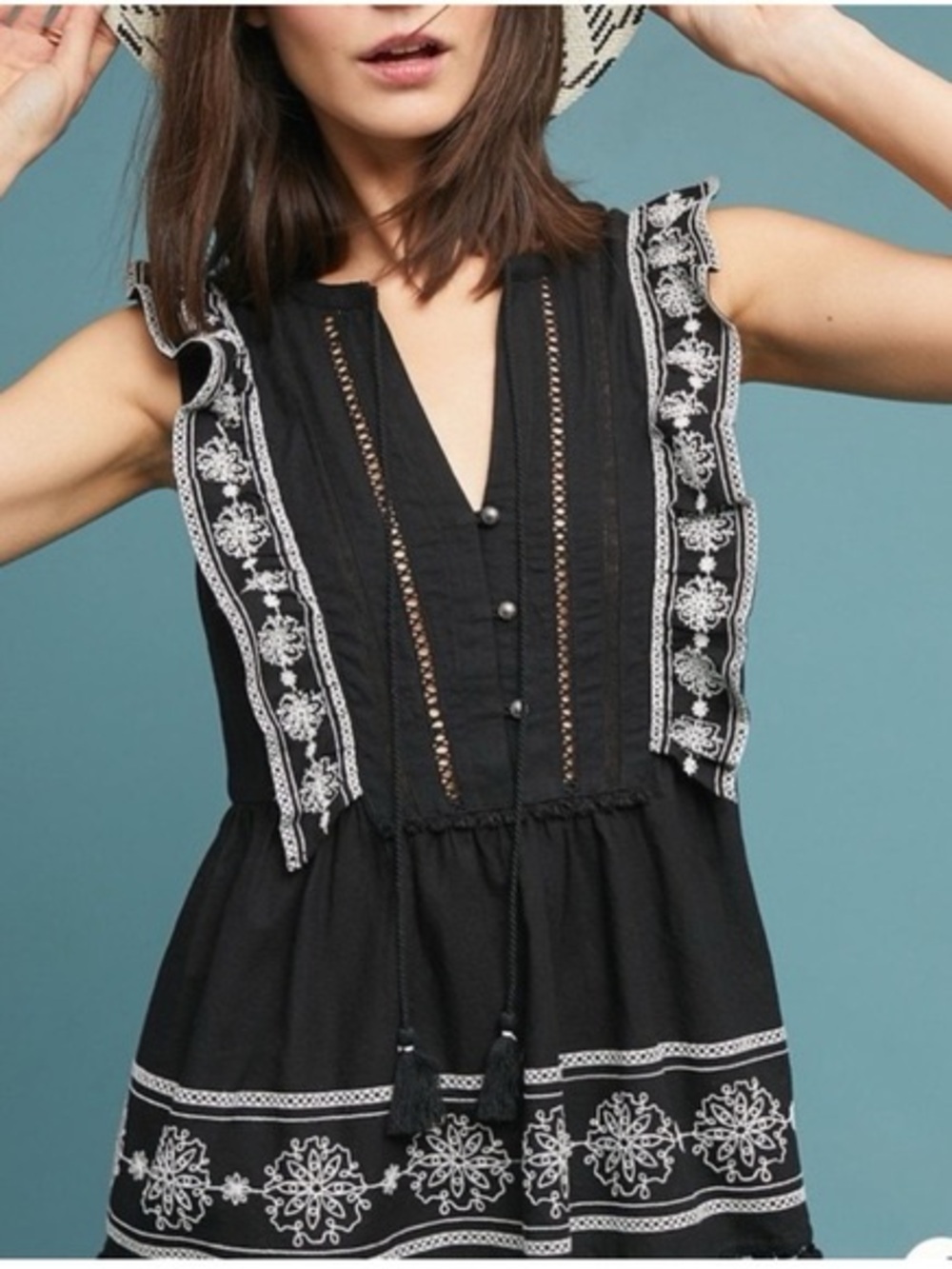 Anthropologie Akemi Kin Adelina Embroidered Blouse 4